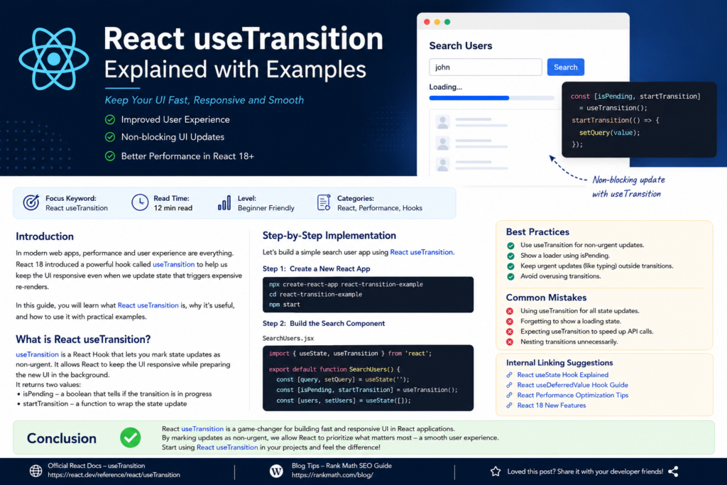 React useTransition